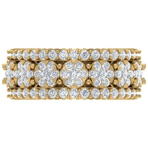 แหวนเพชรโมอิสสีทอง14K 18K สำหรับผู้หญิงผู้ชายเครื่องประดับสุดหรูหรา - Product Image 5