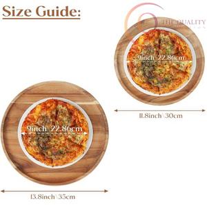 Plateau de service rectangulaire en bois avec poignées, idéal pour la cuisine, la table à manger, le service de café et les cadeaux - Product Image 3