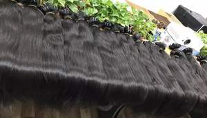 HAIR KING INDIA Extensions de cheveux vierges Remy non traités, lisses et soyeux, ondulés, épais, à double trame, pour une couverture complète, jeunesse et densité - Product Image 6