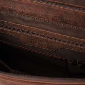 Men's Vintage Distressed Brown Leather Messenger Bag - Product Image 5