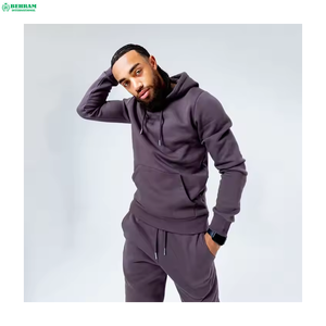 Ensemble de survêtements respirants et épais pour hommes, avec sweat à capuche et pantalon de jogging, idéal pour la gym et le sport, 100% polyester - Product Image 3