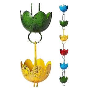 Chaîne de pluie moderne en métal galvanisé de conception supérieure en forme de carré de fleur pour les accessoires extérieurs de jardin décoratifs - Product Image 5