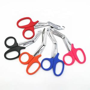 SHU & COMPANY Ciseaux médicaux de traumatologie de haute qualité Ciseaux de pansement traumatologique Lister Ciseaux d'allaitement EMT avec poignée en plastique - Product Image 1