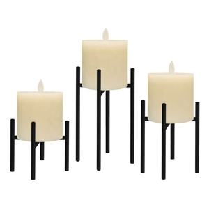 Portavelas de Metal dorado simplista con diseño reversible de cuatro patas portavelas decorativo de mesa - Product Image 5