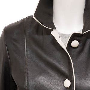 Chaqueta de Cuero Genuino para Mujer, Diseño Personalizado con Logotipo, Acolchada, Satinada, Transpirable, Impermeable, Invierno, Colores Personalizados - Product Image 4