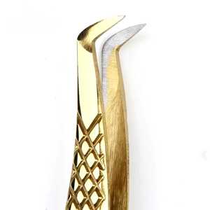 Pinces à cils professionnelles de couleur, pointes en fibre, acier inoxydable, antistatiques, précision, durables pour l'extension des cils - Vente en gros - Product Image 4