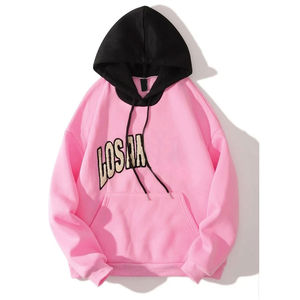 <b>Factory</b> Direct Sale Chenille Embroidery Hoodie New Arrival Adult Size Cotton Blended Chenille Embroidery Hoodies for Men - Product Image 1