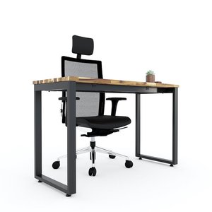 120x50cm Acacia Wood <b>Desk</b> with Iron Legs Rectangular System HBWD042 Stylish <b>Computer</b> <b>Desk</b> - Product Image 4