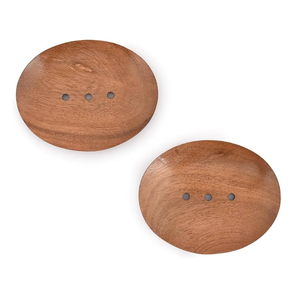 Jaboneras de madera Diseño de drenaje Bandeja Soporte Contenedor de viaje Caja Jabonera de madera Venta caliente Venta - Product Image 5