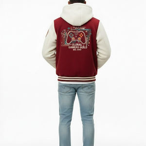 Chaqueta Universitaria de Forro Polar Extra Grande de Manga Larga para Hombre, Chaqueta Universitaria Estilo Letterman de Alta Calidad para Hombre en MOQ Bajo - Product Image 2