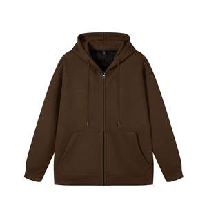 Sweat à capuche zippé personnalisé, lourd, ample, zippé, en molleton français, sweat à capuche zippé pour hommes - Product Image 5