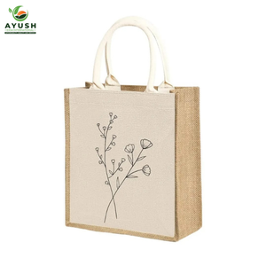 Branded shopping bags made of Jute & cotton with customizable logo & size eco friendly <b>shop</b> bags - Product Image 6