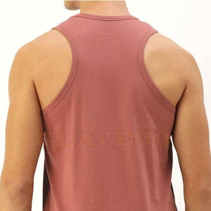 Camiseta sin Mangas Casual de Punto Transpirable de Alta Calidad para Hombre, Precio Bajo, Color de Contraste, Ropa de Verano, Poliéster/Algodón - Product Image 5