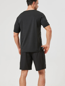 2025 été noir survêtements pour hommes ensemble manches T-Shirt + Shorts vêtements de sport marque costume de sport surdimensionné Sortswear Baketball - Product Image 2