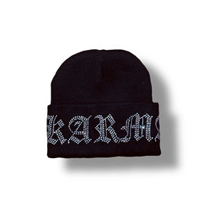 Sombrero gorra personalizada al por mayor de alta calidad para hombre logo Color unisex diseñador invierno tejido niños deslumbrante gorro de diamantes de imitación - Product Image 5