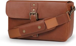 กระเป๋ากล้องหนังแท้ขายดีสไตล์วินเทจสุดหรูพร้อมซิปปิดที่ทนทานคุ้มค่าและเป็นที่นิยมในราคาที่ดีที่สุด - Product Image 5