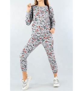 2022 Custom Women Oversized Hoodie Two Piece Jogger Sets Womens Tracksuits Plus Size Women Sports Suit Set - Product Image 4