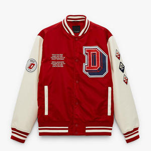 เสื้อแจ็คเก็ตเบสบอลวิทยาลัยปักโลโก้ตามสั่ง |   ปกคอตั้ง โลโก้ด้านหน้า ยูนิเซ็กส์ ผ้าฝ้าย 100% |   เสื้อเลตเตอร์แมนคุณภาพสูง - Product Image 1