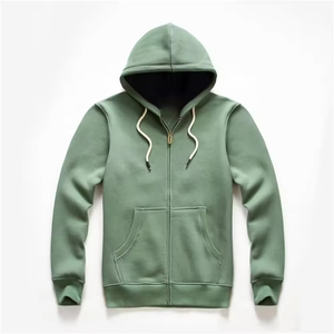 Sudadera con Capucha Extra Grande, 100% Algodón, Personalizable, con Cierre, Unisex, Gruesa, Lisa, Teñida, Resistente al Viento, para Invierno - Product Image 1