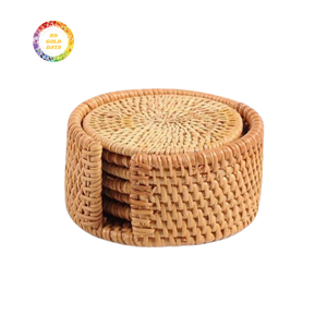 จานหวายสานสำหรับตกแต่งโต๊ะงานฝีมือระดับพรีเมี่ยมจากเวียดนาม - Product Image 1