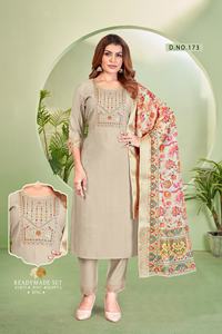 ชุด Kurti 3ชิ้นที่สง่างามพร้อมงานปักที่ดีเหมาะสำหรับสวมใส่ในชีวิตประจำวันในสำนักงานดูงานรื่นเริงและโอกาสแบบดั้งเดิม - Product Image 6