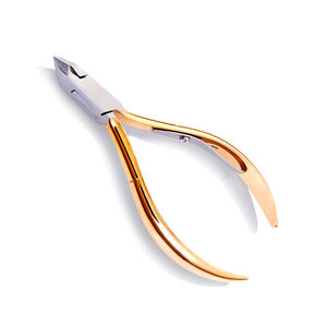 Half Gold Stainless Steel Cuticle <b>Remover</b> Sharp Blades <b>Box</b> Joint Nail Nipper for Beauty Use on Fingers - Product Image 2