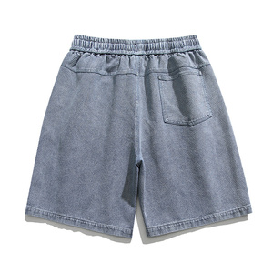 กางเกงยีนส์ขาสั้นสำหรับผู้ชายกางเกงขาสั้นผ้ายีนส์กางเกงขาสั้นทรงหลวมสำหรับผู้ชายไซส์ใหญ่พิเศษออกแบบโลโก้ได้ตามต้องการ - Product Image 6