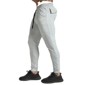 High Quality French Terry Lightweight Straight Mid <b>Polyester</b> Running Pockets Training Fitness Sports Sweatpants Gym <b>Joggers</b> Pant - Product Image 3