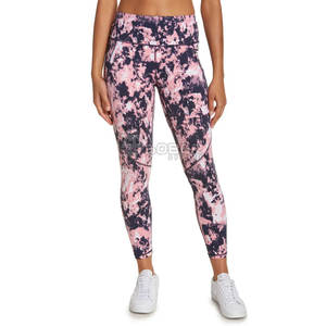 Mallas de gimnasio para mujer de cintura media, tela de punto ajustada de compresión informal, realce, ligero, transpirable, características bajas hechas en fábrica - Product Image 2