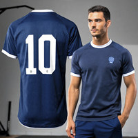 Camiseta de Malla 2026 Nueva Personalizada con el Número del Equipo Camiseta de Entrenamiento de Fútbol Transpirable y Ligera con Cuello en V, Impresión de Nombre OEM, 100% Poliéster