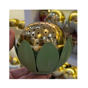 Quemador de Incienso Bakhoor de la Mejor Calidad, Mabkhara de Hierro en Color Beige y Dorado, Forma Redonda, Quemadores de Incienso Mabkhars Más Vendidos - Product Image 3