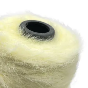 Hilo de plumas de nailon, hilo de núcleo de Color personalizado, 1/7NM, 4CM de largo, peludo, no peludo, 100%