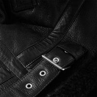Veste de vente chaude pour hommes hiver chaud Bomber veste en cuir à la main Premium véritable peau de mouton Sherpa peau de mouton fausse fourrure