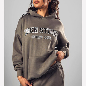 Vente en gros de sweats à capuche imprimés pour femmes sweats graphiques doublés en polaire avec capuche à cordon de serrage et manches longues pour l'hiver et l'automne - Product Image 4