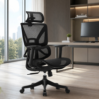 Chaise de bureau exécutive en maille respirante avec appui-tête réglable, soutien lombaire 3D et base pivotante à roulettes – Vente en gros