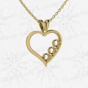 Haute qualité 925 en argent Sterling massif coeur Semi montage blanc pendentif à breloque réglage bijoux à bricoler soi-même résultats composants - Product Image 1