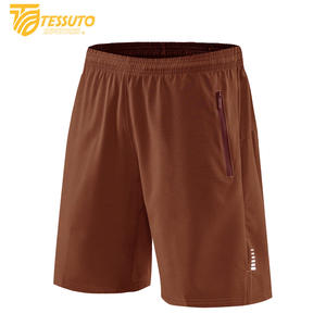 Te nouveau 2025 été tendance hommes Gym Shorts de sport en plein air course Fitness respirant Double couche solide teint uni - Product Image 1