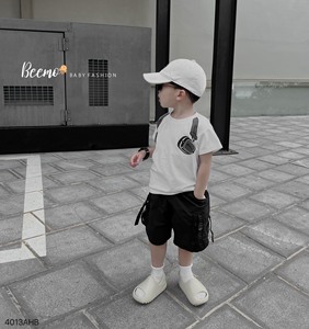 เสื้อยืดพิมพ์ลายหูฟังเสื้อยืดสีดำสีขาวสำหรับเด็ก - Product Image 6