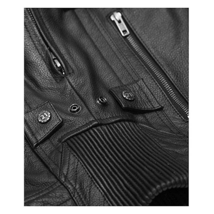 Veste de motard en cuir pour homme sur mesure, style zippé, PU de haute qualité, vêtements de mode pour moto, OEM ODM, fournisseur d'étiquettes privées - Product Image 4