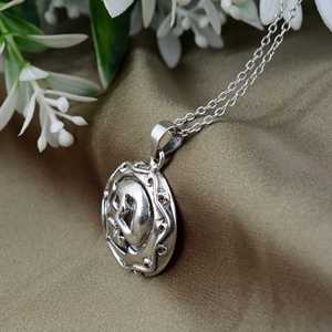 2026 New Fashion Gothic Skull Pendant Necklace Brass Jewelry Men Oxidized Silver Finish Biker Round Coin <b>Charm</b> Wholesale - Product Image 6