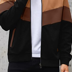 Casual Plus Size Safari Jacket Soft Shell Zipper Bomber con función transpirable y a prueba de viento para adultos Bomber Jackets - Product Image 3