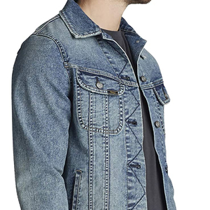 แจ็กเก็ตผ้าเดนิมสำหรับผู้ชายเสื้อแจ็กเก็ตผ้าเดนิมสไตล์สตรีทแวร์ - Product Image 6