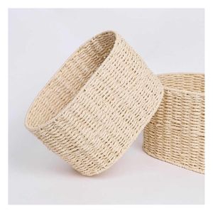 High Quality Eco-Friendly <b>Woven</b> Rattan Beverage <b>Storage</b> <b>Baskets</b> Handicraft Multifunction Organizer Vietnam Manufacturer - Product Image 3