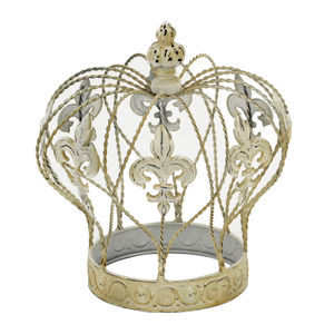 Porte-bougie vintage en métal plaqué or, couronne de Noël, écologique, décoration de table pour les fêtes et les vacances - Product Image 6