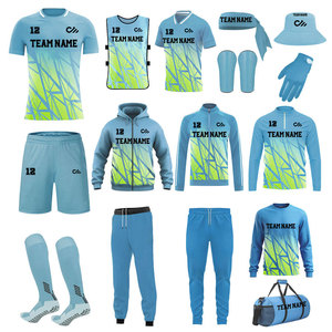 Ensemble d'uniformes de football personnalisés pour adultes, kit d'entraînement, tissu intelligent polyester/coton, séchage rapide, été. - Product Image 4
