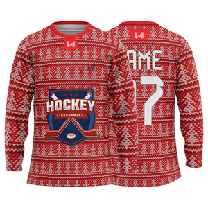 เสื้อเจอร์ซีย์ฮ็อกกี้น้ำแข็งระเหิดแบบกำหนดเองสำหรับทีมผู้ใหญ่และเยาวชนเสื้อเจอร์ซีย์พรีเมียมพิมพ์สีระเหิดได้ - Product Image 1