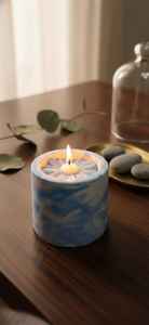 Nouvelle conception de bougie en pot en béton, bougie parfumée de luxe, combustion propre, idéale pour la décoration intérieure, ambiance cosy et cadeaux, vente en gros - Product Image 6