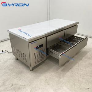 At a Loss Commercial Workbench Refrigerador Refrigeración directa Barra de ensalada de acero inoxidable Congelador <span class=keywords><strong>Berserk</strong></span> Cajón Congelador para panadería - Product Image 1