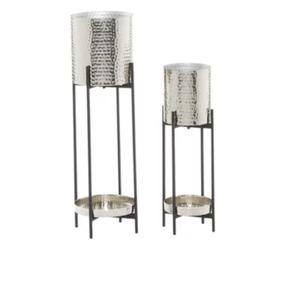 Pots de fleurs pour décoration de maison et de jardin Jardinières personnalisées Lot de 2 jardinières de finition plaquées or à bas prix - Product Image 3