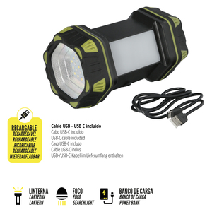Torcia LED Multifunzione 3 in 1 Ricaricabile 400 Lumen - Product Image 6